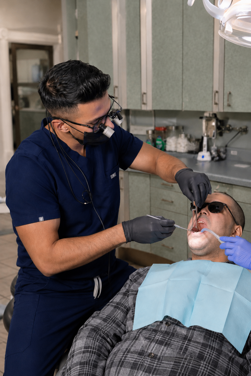Dr. Sunny Nath treating a patient at Complete Dental Care of Long Island